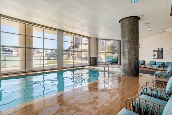 Indoor pool, outdoor pool