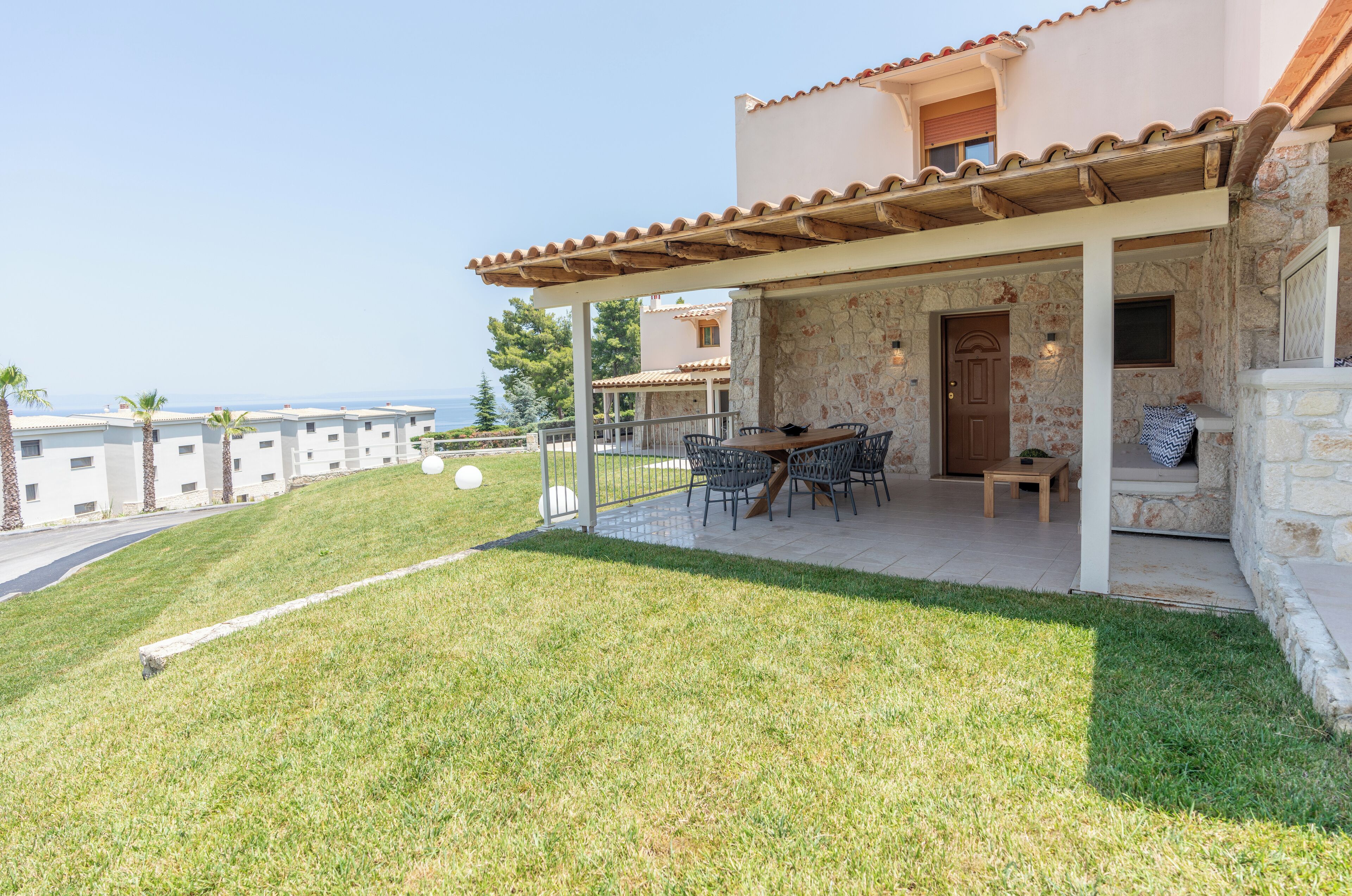 Athos Villa with Sea View | Terraza o patio
