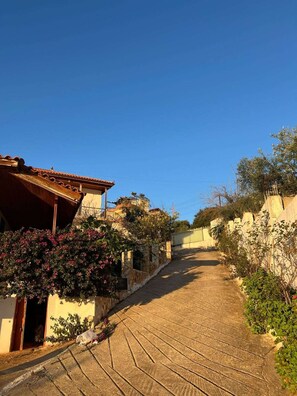 Panoramic-Doppelzimmer, Meerblick | Terrasse/Patio