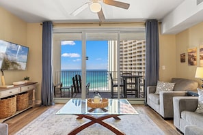 Condo, Multiple Beds, Balcony, Ocean View (Shores of Panama 1217) | Living area | 42-inch flat-screen TV with digital channels, TV