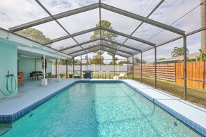 A heated pool