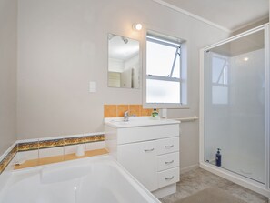 Shower, hair dryer