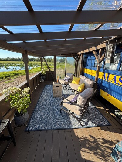 Unique Schoolie on a float plane lake in North Kenai.