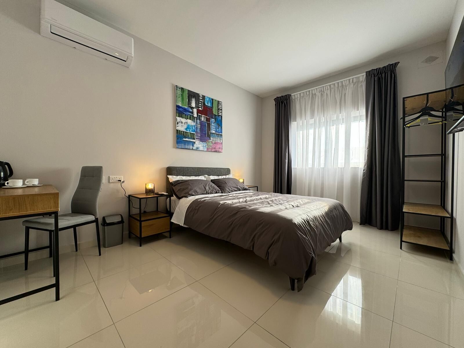 Double Room | Individually furnished, desk, laptop workspace, blackout drapes