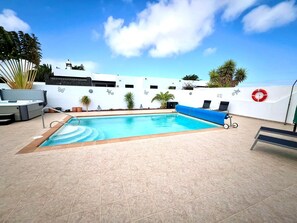 A heated pool