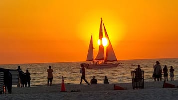 Sun loungers, beach towels