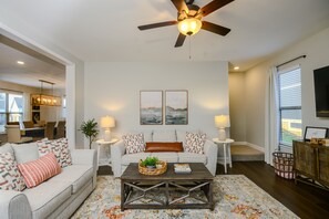 Smart TV, fireplace, video games