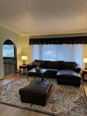 Smart TV, fireplace, computer monitors, printers