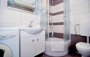 Shower, hair dryer
