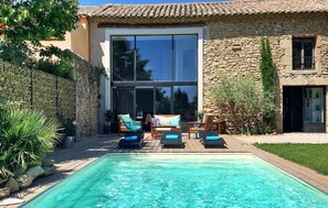 A heated pool
