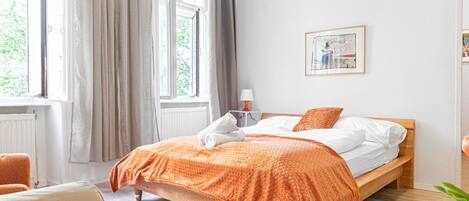 2 室のベッドルーム、WiFi、ベッドシーツ