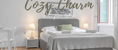 2 bedrooms, iron/ironing board, WiFi, bed sheets