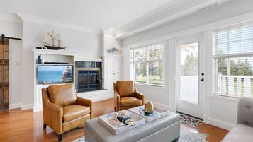 TV, fireplace, stereo