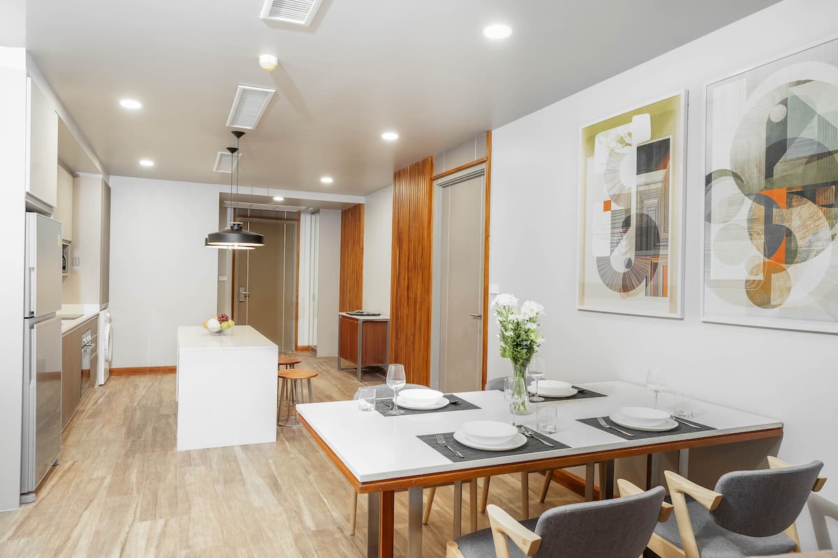 2 habitaciones, ropa de cama de alta calidad y decoración personalizada