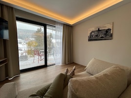 舒适公寓, 厨房 | 1 多间卧室、防过敏的被褥、客房内保险箱、遮光窗帘