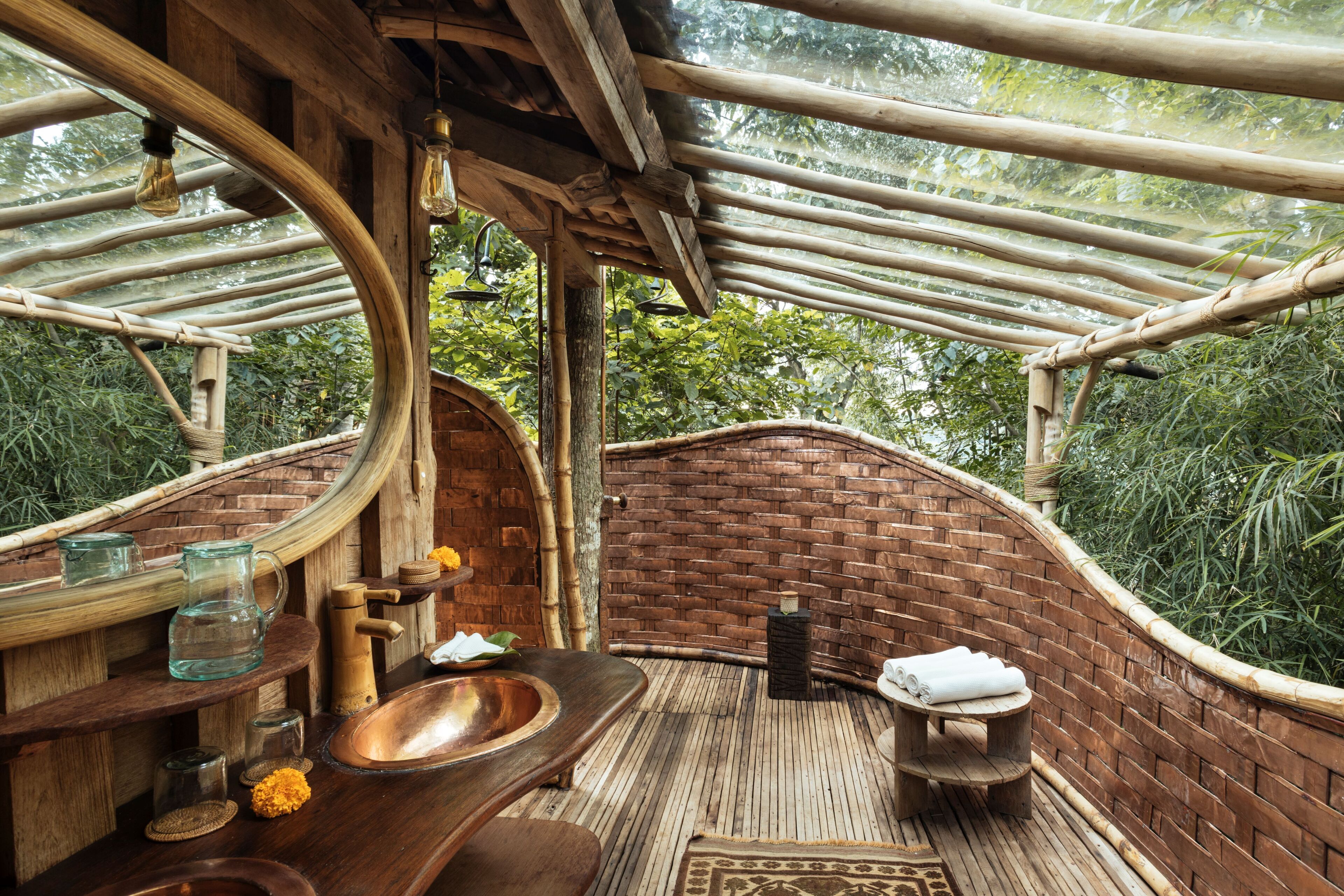 Manggis House - Two Bedrooms Ricefield View | Bathroom | Free toiletries, hair dryer, bathrobes, slippers