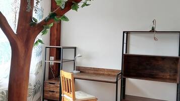 2 chambres, bureau, Wi-Fi, draps fournis