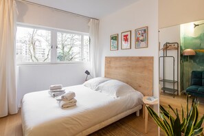 1 soverom, strykejern/-brett, wi-fi og sengetøy