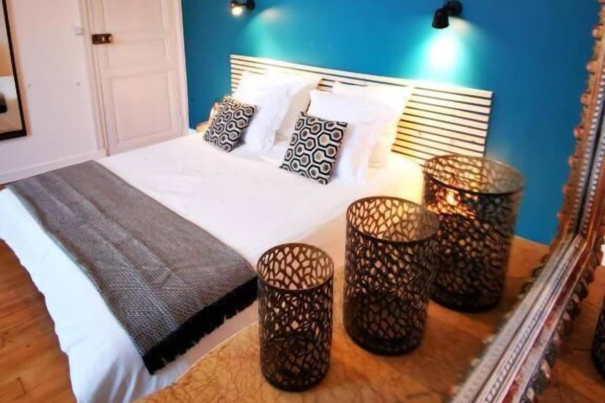 Chambre Double | Espace de travail pour ordinateur portable, Wi-Fi gratuit