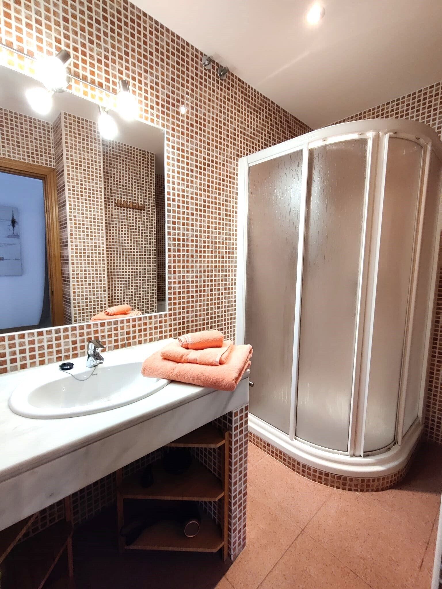 Secador de pelo, toallas, jabón y champú