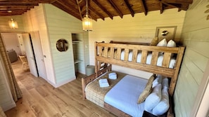 Studio Cabin with Bunk Room | 1 bedroom, hypo-allergenic bedding, in-room safe, individually decorated