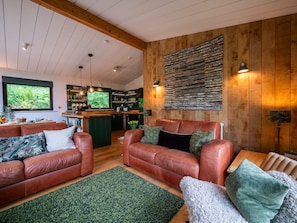 Smart TV, fireplace