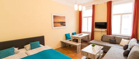 2 室のベッドルーム、WiFi、ベッドシーツ