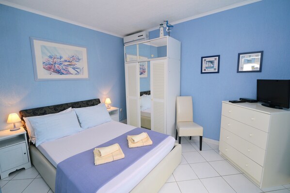 1 bedroom, WiFi, bed sheets - Apartment with sea view in Villa Chiara (Icici)