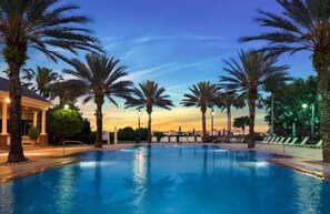 Outdoor pool, a heated pool