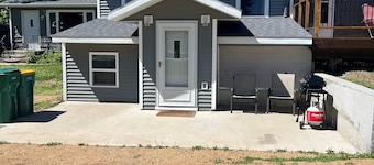 Located across the road of West Lake Okoboji. 8 beds. Room for parking trailers