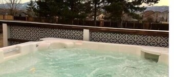 Hot Tub & Mountain Views; Theatre; Sauna; Piano; Two tier deck; Kid’s room