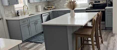 Microwave, oven, stovetop, dishwasher