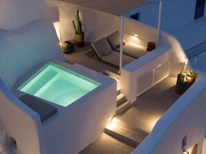 Exclusive Villa, Jetted Tub | Private spa tub - Kanava Cave Winery Villa (Santorini)