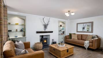 Smart TV, fireplace