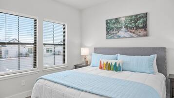 2 bedrooms, individually decorated, individually furnished, desk