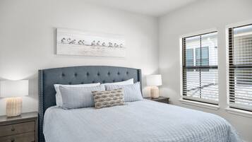 2 bedrooms, individually decorated, individually furnished, desk