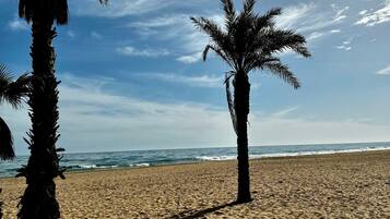 En la playa