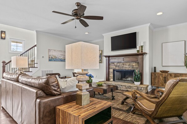 TV connectée, cheminée