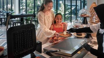 Daily buffet breakfast for a fee