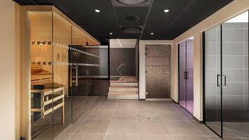 Sauna, tina de hidromasaje y baño de vapor