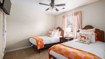 Desk, iron/ironing board, travel cot, free WiFi