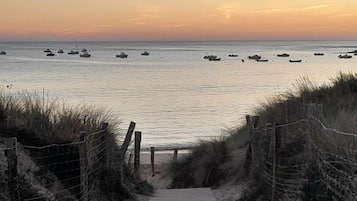 在海灘附近、躺椅