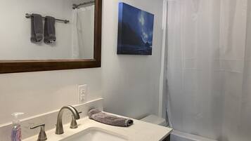 Hair dryer, towels