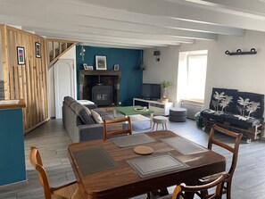 TV connectée, cheminée