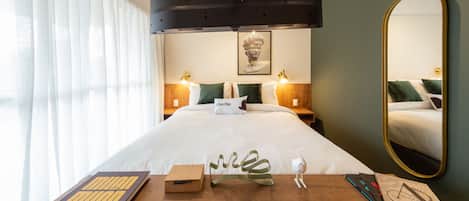 Studio Casal com Varanda Torre Smart | Hypo-allergenic bedding, individually decorated, individually furnished