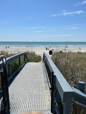 On the beach, beach towels