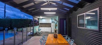 Resort style home pool spa sauna