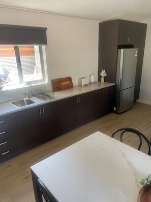 Microwave, stovetop, dishwasher