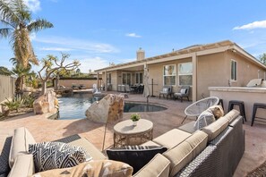 Outdoor pool, a heated pool - Tranquil Hideaway by GPM - Golf Retreat. Private Pool. Tennis.Walk to Festivals (Indio)
