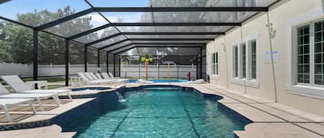 A heated pool
